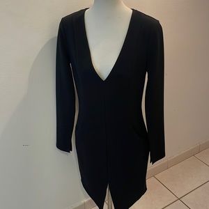 NWT Tobi long sleeve body con dress, black, size s